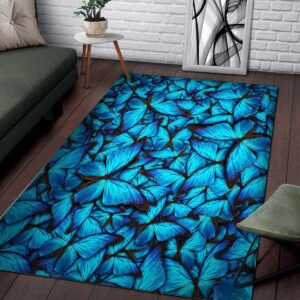 Alternative view of 3d Blue Monarchs Sw0982 Teppich