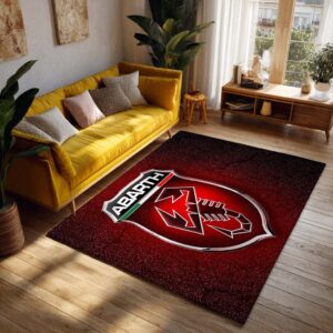 Alternative view of Abarth Red Background Teppich - Teppich mit Automotiv-Motiv
