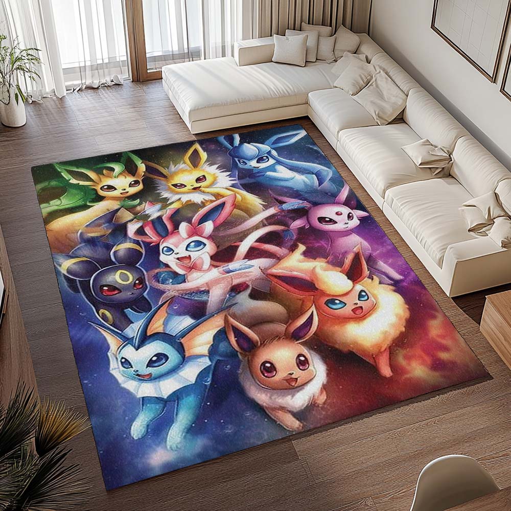 Alle Evoli-Entwicklungen Pokémon - All Eevee Evolutions Pokemon 1002 Teppich - TOK – Bild 2