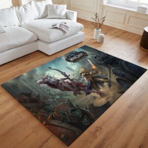 Alternative view of Anduin Wrynn Die Allianz Sylvanas Windläufer Horde World of Warcraft Schlacht um Azeroth Teppich - TOK