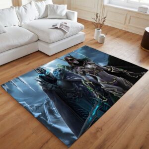 Alternative view of Arthas Menethil Der Lichkönig und Sylvanas Windläufer World of Warcraft WOW Teppich - TOK