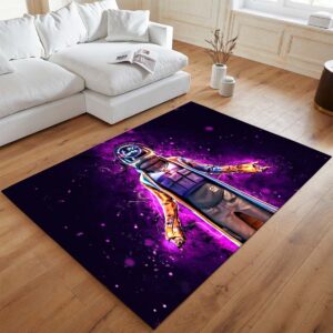 Alternative view of Astro Jack violett Neonlichter Fortnite-Skin Teppich - TOK
