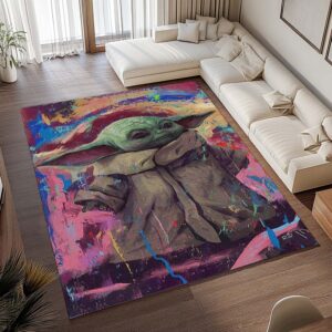 Alternative view of Baby Yoda so süß Teppich - TOK