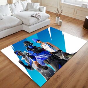 Alternative view of Blauteam-Anführer-Skin Fortnite 5 Teppich - TOK