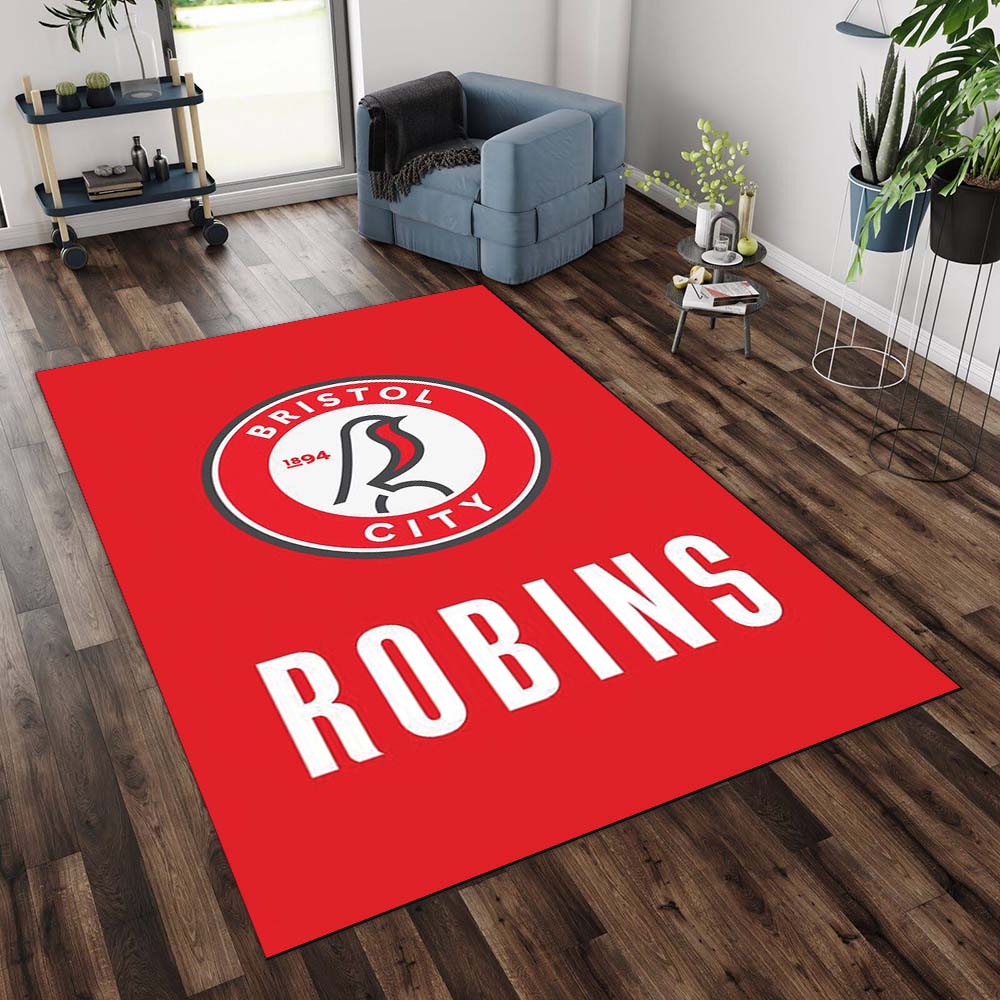 Bristol City FC EFL Championship Roter Hintergrund 01 Teppich