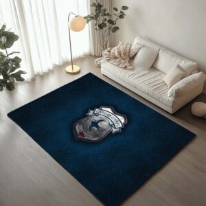 Cardiff City FC EFL Championship Blau-Metall-Hintergrund Teppich