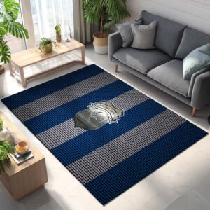 Alternative view of Cardiff City FC EFL Championship Blau-Weißes Metallgitter Teppich