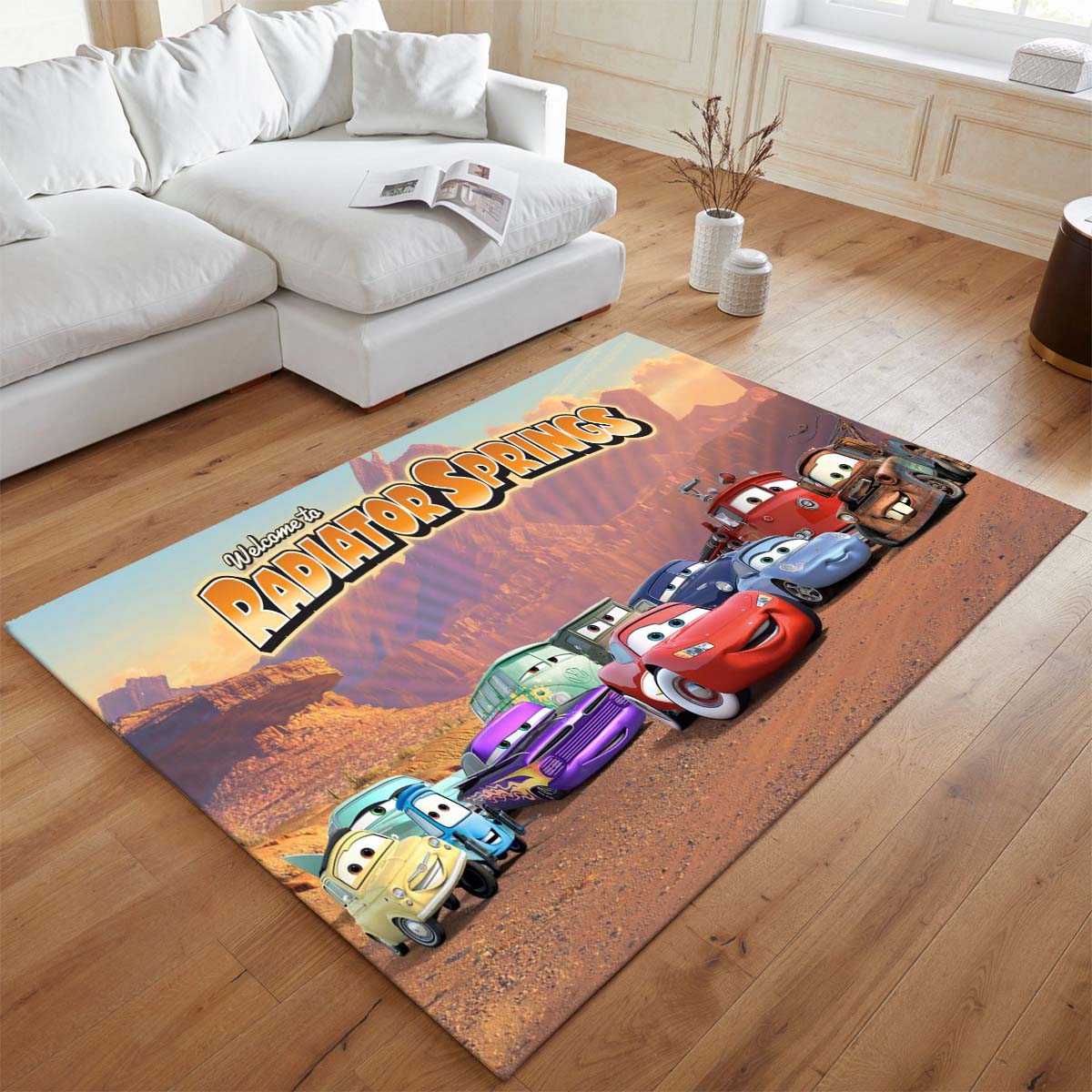 Cars – Lightning McQueen und Sally Carrera – Radiator Springs Teppich - TOK – Bild 2