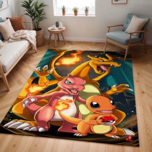 Glumanda Glutexo Glurak Pokémon - Charmander Charmeleon Charizard Pokemon Teppich - TOK