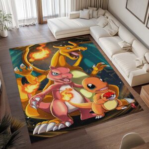 Alternative view of Glumanda Glutexo Glurak Pokémon - Charmander Charmeleon Charizard Pokemon Teppich - TOK