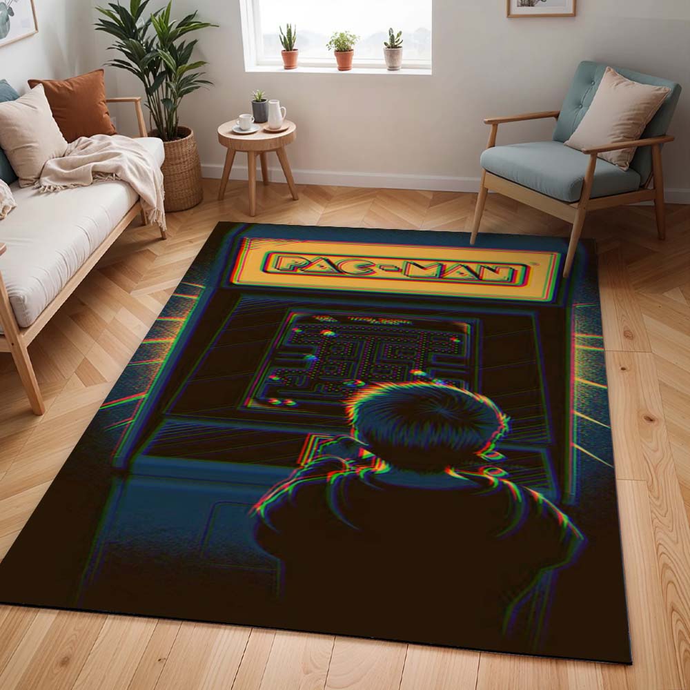 Kind spielt Pacman-Spiel Teppich - TOK