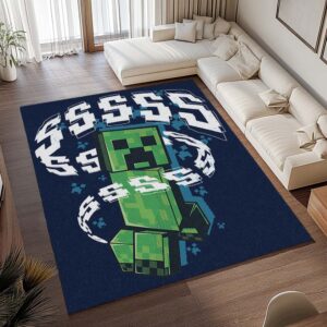 Alternative view of Creeper im Minecraft-Spiel 03 Teppich - TOK