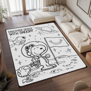 Alternative view of Snoopy entdeckt das Weltall Teppich - TOK