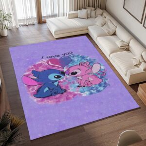 Alternative view of Disney Stitch und Angel verliebt 2 Teppich - TOK