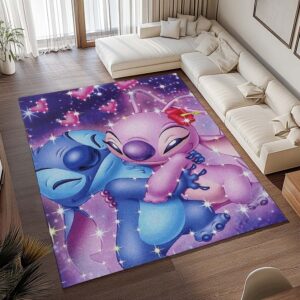 Alternative view of Disney Stitch und Angel verliebt Teppich - TOK