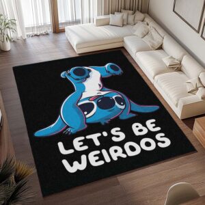 Alternative view of Disney Stitch Lass uns seltsam sein Teppich - TOK