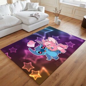 Alternative view of Disney Stitch und Angel 12 Teppich - TOK
