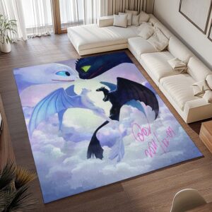 Alternative view of Drachen – Ohnezahn und Tagschatten 2 - Dragons Teppich - TOK