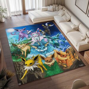 Alternative view of Evoli Entwicklung Pokémon  - Eevee Evolution Pokemon 12 Teppich - TOK