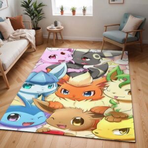 Evoli Entwicklung Pokémon  - Eevee Evolution Pokemon 4 Teppich - TOK