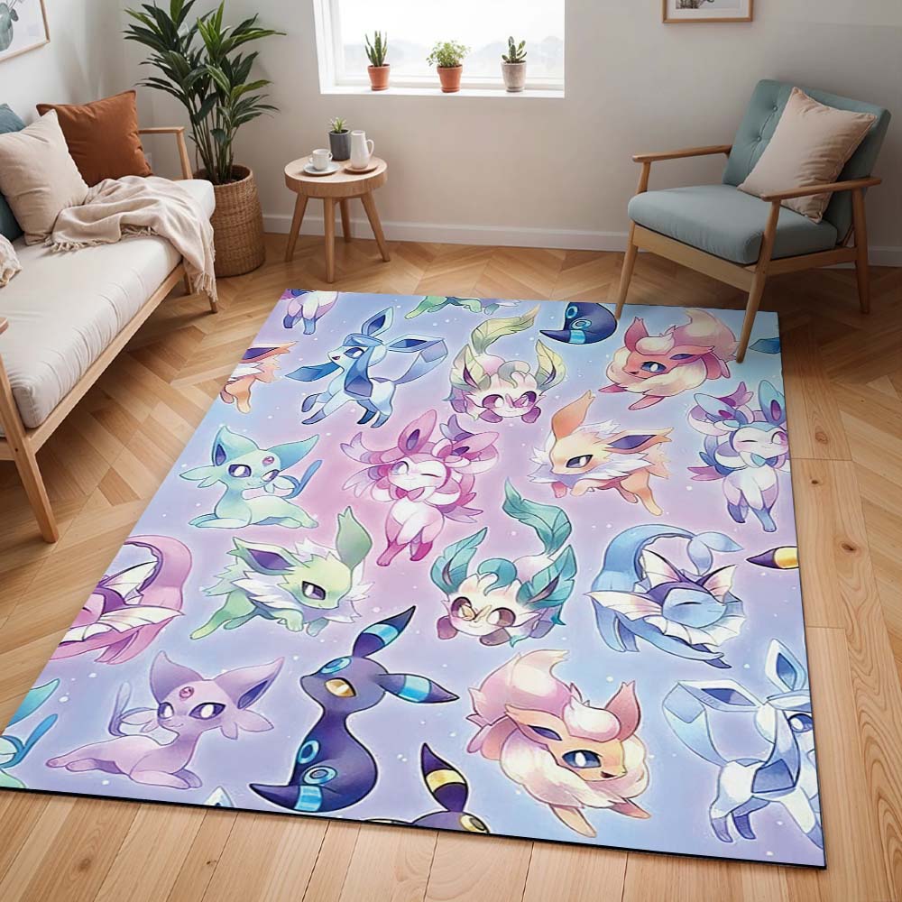 Evoli Entwicklung Pokémon - Eevee Evolution Pokemon 5 Teppich - TOK