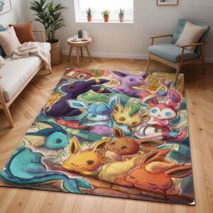 Evoli Entwicklung Pokémon  - Eevee Evolution Pokemon 7 Teppich - TOK