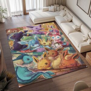 Alternative view of Evoli Entwicklung Pokémon  - Eevee Evolution Pokemon 7 Teppich - TOK