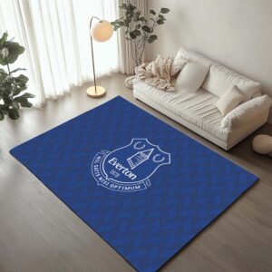 Everton FC 1878 Fußballteam Blaues Muster Teppich