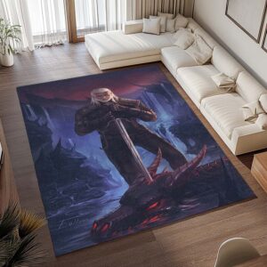 Alternative view of Geralt – The Witcher 3: Wild Hunt Teppich - TOK
