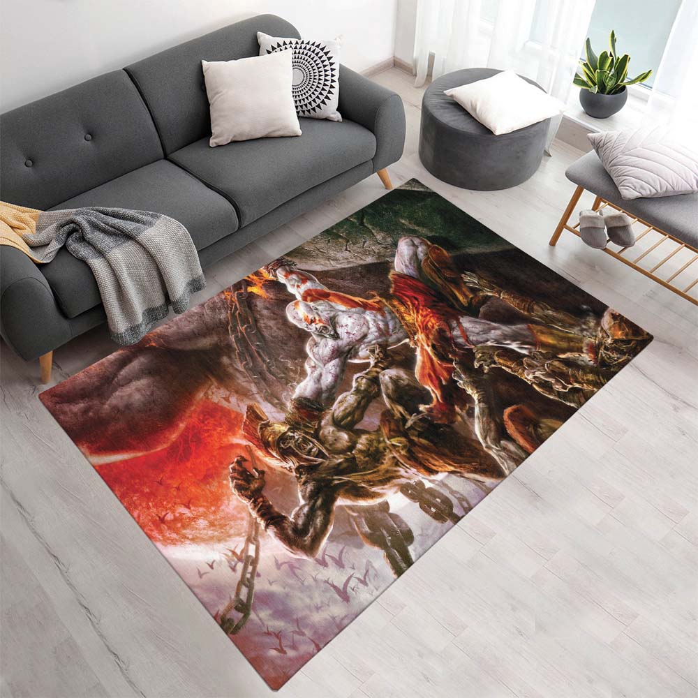 God of War Ragnarök Kratos Kampf 3 Teppich - TOK