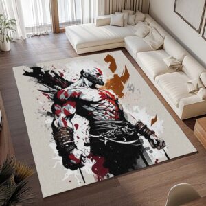 Alternative view of God of War Ragnarök Kratos Geist von Sparta 4 Teppich - TOK