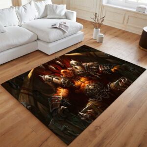 Alternative view of Grommash Grom Höllschrei Ork World of Warcraft Teppich - TOK