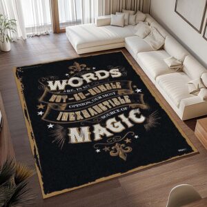 Alternative view of Harry Potter Dumbledore Zitat Worte sind unsere unerschöpflichste Quelle der Magie Teppich - TOK