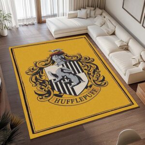 Alternative view of Haus Hufflepuff Harry Potter Gelbes Logo Teppich - TOK