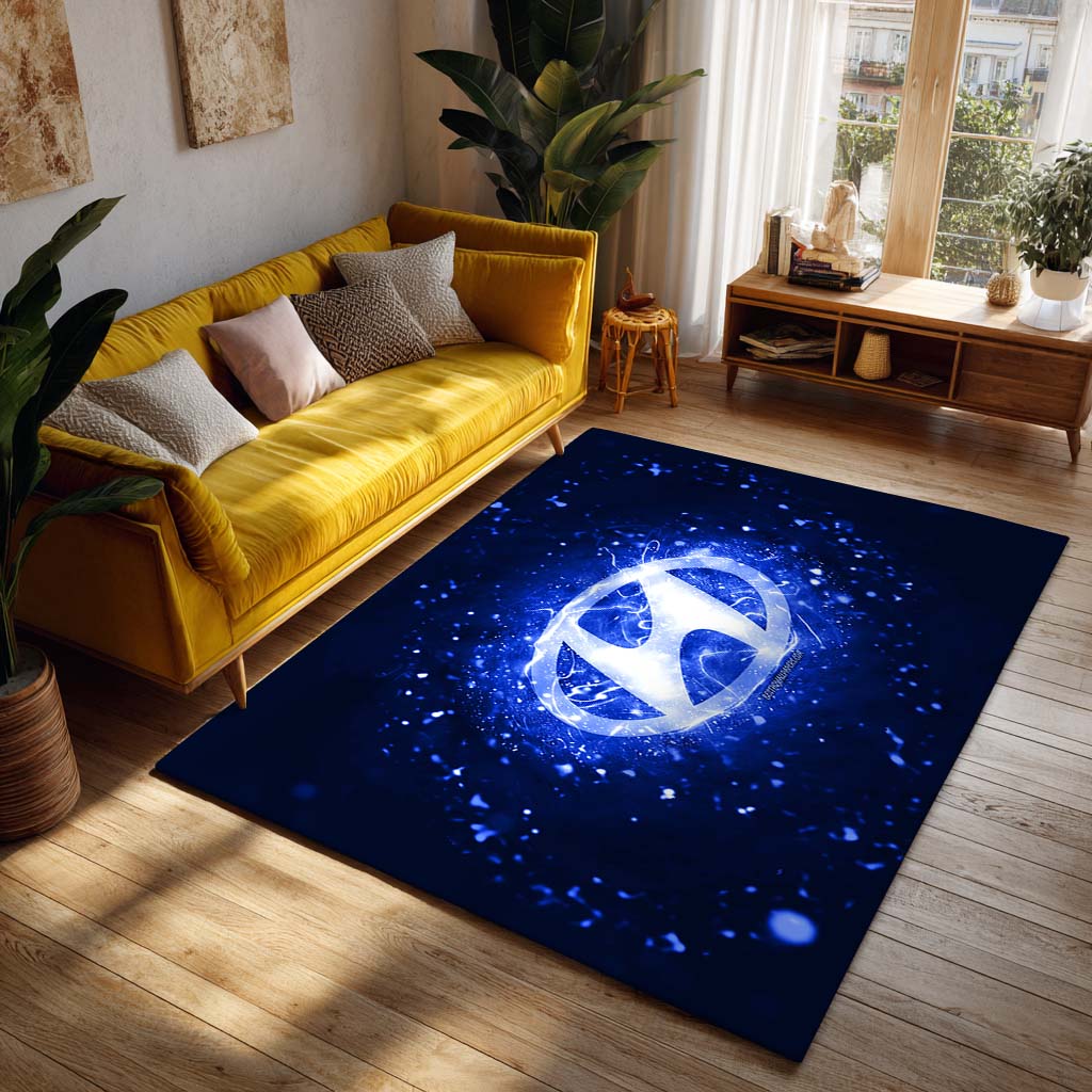 Hyundai Blue Dark Background Teppich - Teppich mit Automotiv-Motiv – Bild 2