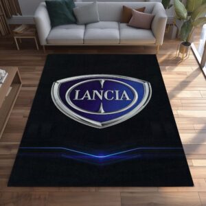 Alternative view of Lancia Car Blue Style Teppich - Teppich mit Automotiv-Motiv