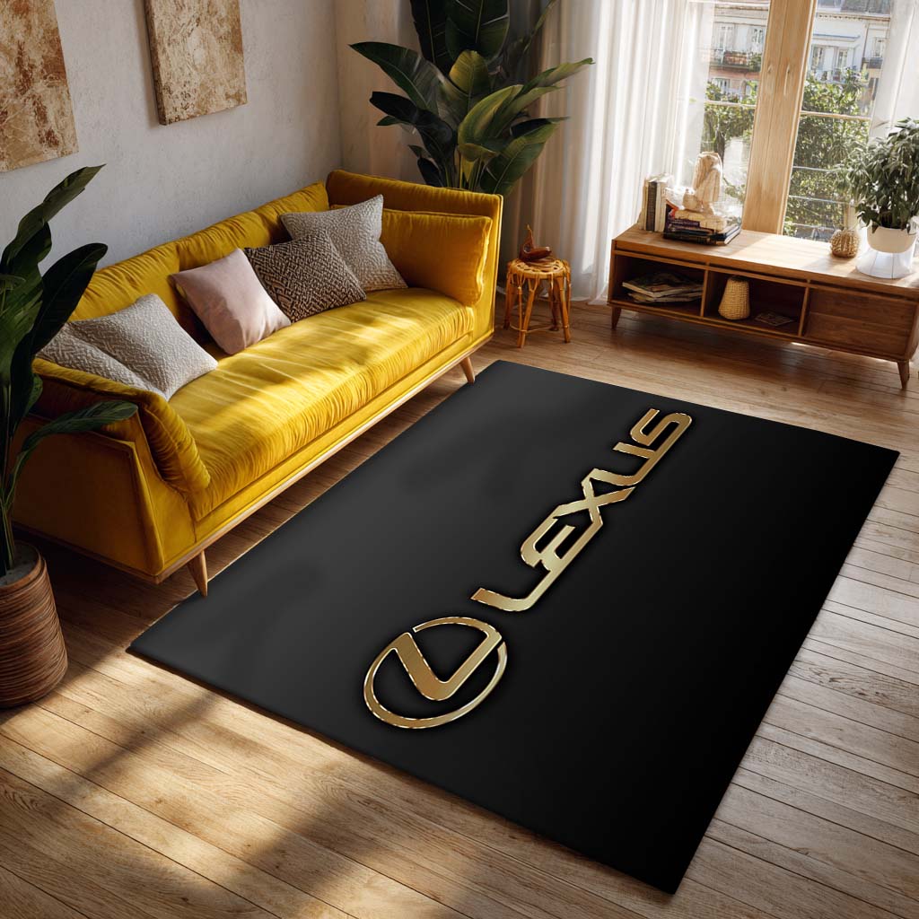 Lexus Golden Logo Black Background Teppich - Teppich mit Automotiv-Motiv – Bild 2