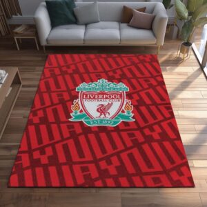 Alternative view of Liverpool FC You Never Walk Alone 05 Teppich