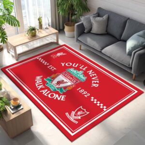 Alternative view of Liverpool FC You Never Walk Alone 12 Teppich