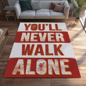Alternative view of Liverpool FC You Never Walk Alone 14 Teppich