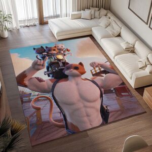 Alternative view of Meowscles Kit Skin Fortnite fröhlich Teppich - TOK