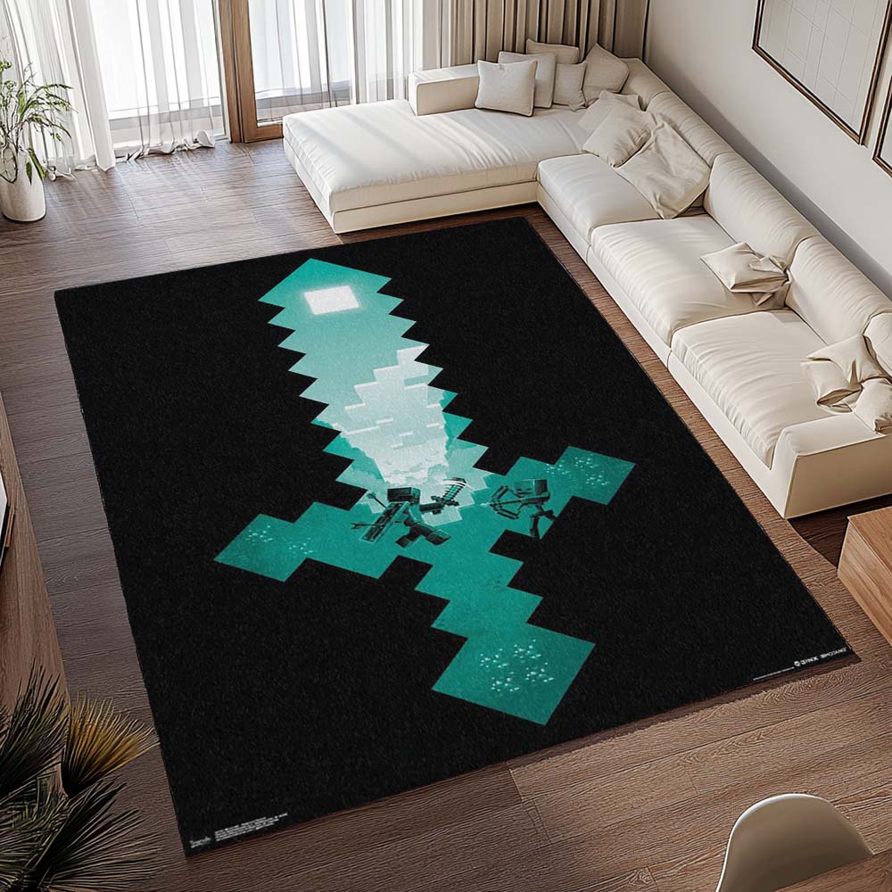 Minecraft Steve Schwert Diamantschwert 2 Teppich - TOK – Bild 2