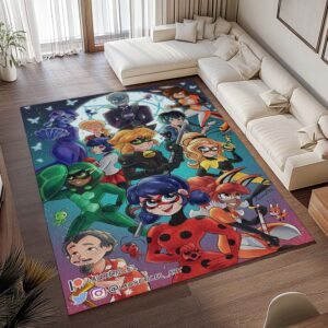 Alternative view of Miraculous Ladybug – Alle Charaktere 10 Teppich - TOK
