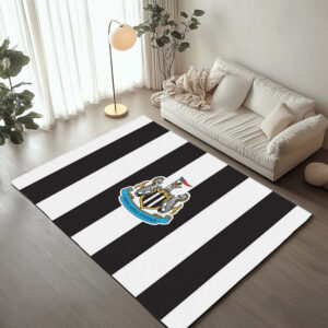Newcastle United FC Premier League Schwarz-Weiß-Stil Teppich