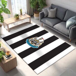 Alternative view of Newcastle United FC Premier League Schwarz-Weiß-Stil Teppich