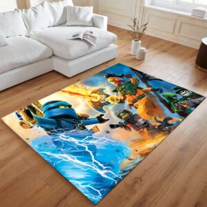 Alternative view of Ninjago Alle Charaktere Kampf 1010 Teppich - TOK