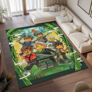 Alternative view of Ninjago Alle Charaktere Kampf 1019 Teppich - TOK