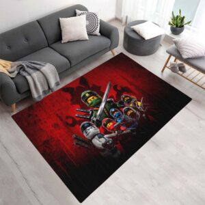 Ninjago Alle Charaktere Lloyd Kai Jay Nya Cole Zane Teppich - TOK