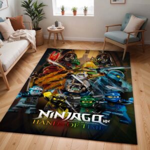 Ninjago Hände der Zeit Alle Charaktere Lloyd Jay Kai Zane Nya Cole Meister Wu Teppich - TOK