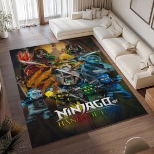 Alternative view of Ninjago Hände der Zeit Alle Charaktere Lloyd Jay Kai Zane Nya Cole Meister Wu Teppich - TOK
